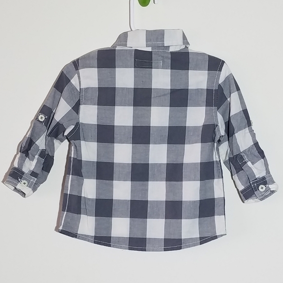 NWT Cherokee Button Down Checkered Shirt 12m - Picture 2 of 6